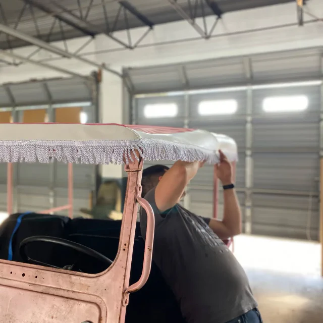 Custom top and interior on 1950 Jeep Willy's