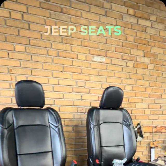 Fitted these jeep seats with marine leather for extra off-roading durability. We got the lifestyle fix you need.